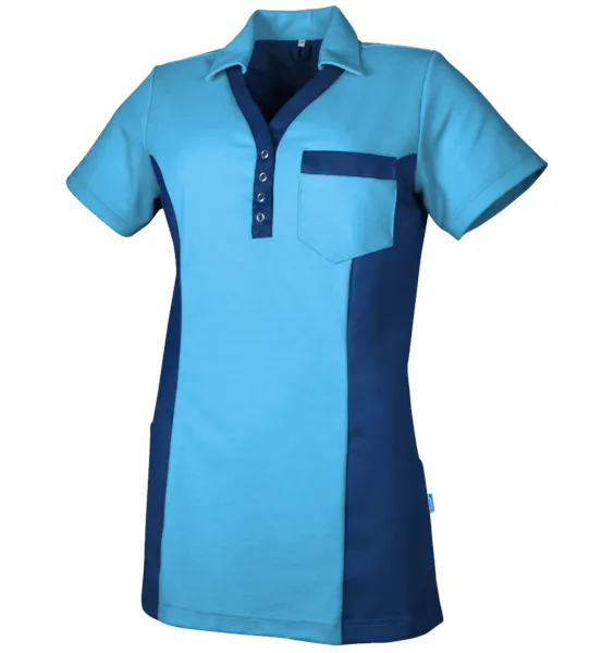 azur blauw/marine