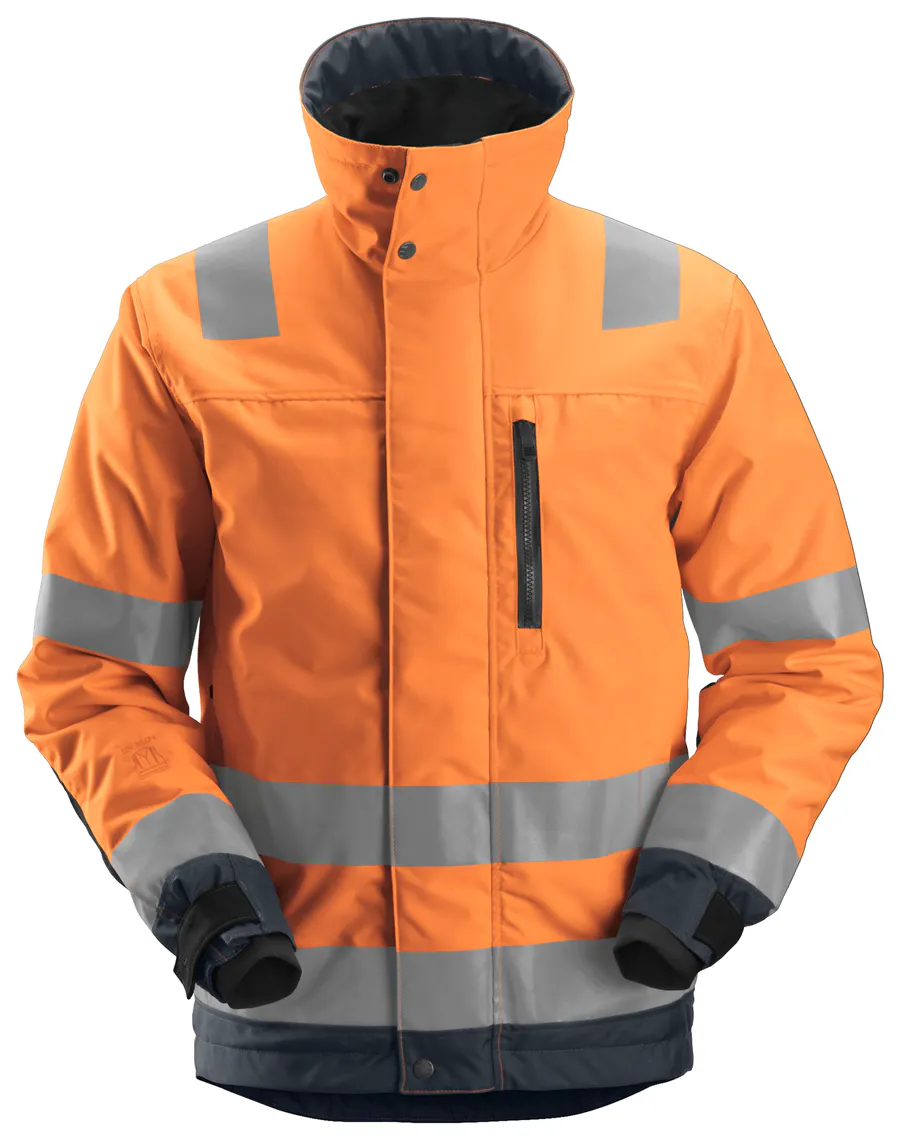 5558-High visibility oranje/Staal grijs