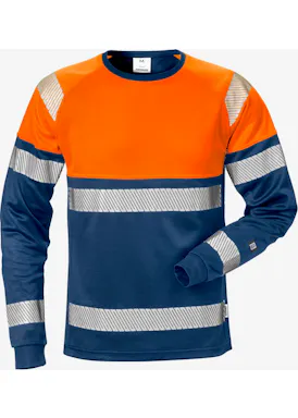 Fristads 129513 T-Shirt Met Lange Mouwen High Vis Klasse 1 7519 Thv UV-bescherming Stiby