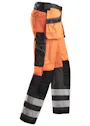 Snickers Workwear High Visibility Broek met holsterpockets, Klasse 2 - 3233 miniatuur