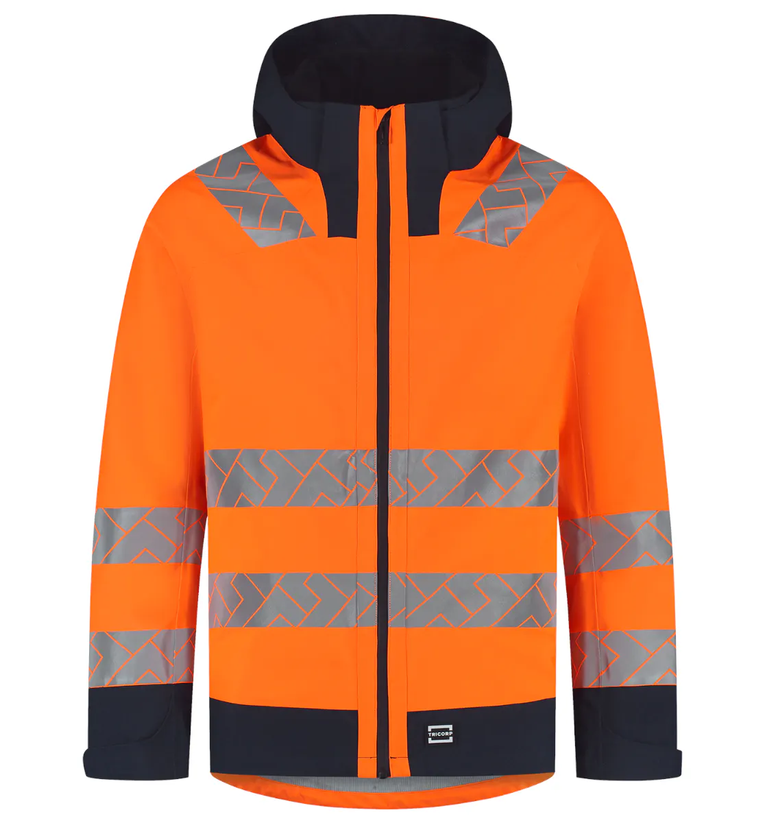 High Vis Oranje/Marineblauw