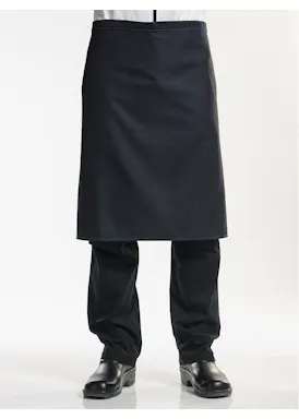 Chaud Devant Apron Black Denim Standaard Sloof