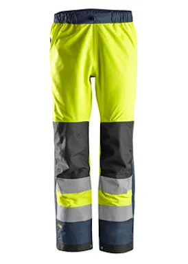 Snickers Workwear High-Vis Waterproof Shell Broek Klasse 2