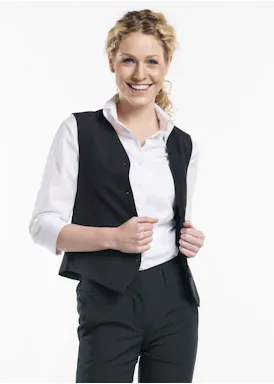 Chaud Devant Dames Zwart Gilet