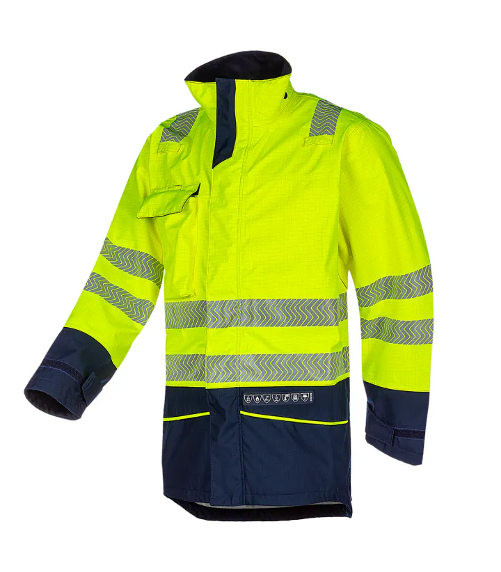 High Vis Geel/Marineblauw