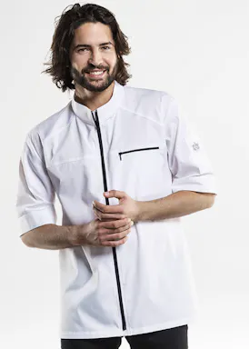 Chef Jacket Modena UFX White Short Sleeve