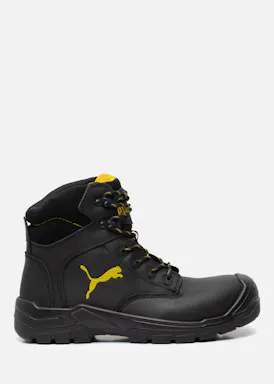Puma Borneo Black S3 Werkschoen Halfhoog